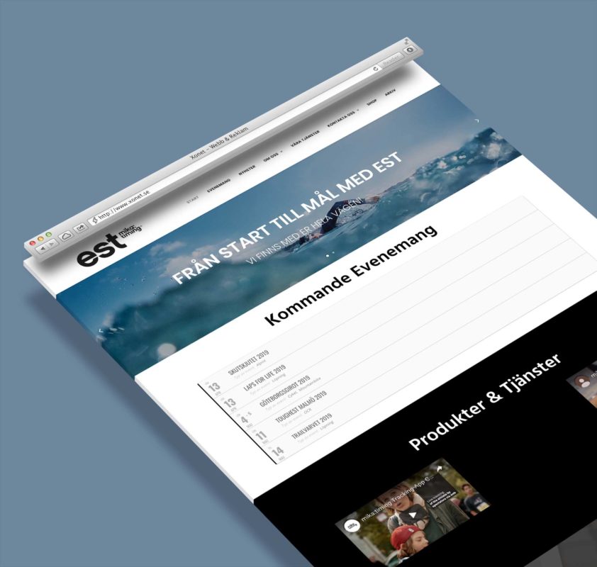 Webbplats med kalender för evenemang 2019 och information om produkter och tjänster från est mika timing.